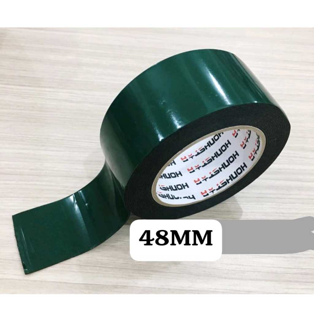 

HONHSTAR DOUBLE TAPE FOAM HIJAU UKURAN 5MM/12MM/25MM/48MM 5METER
