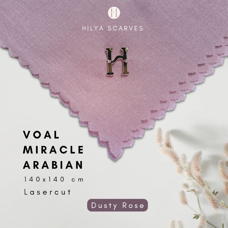 Jilbab Syar'i Jumbo Voal Miracle Arabian 140*140 Lasercut