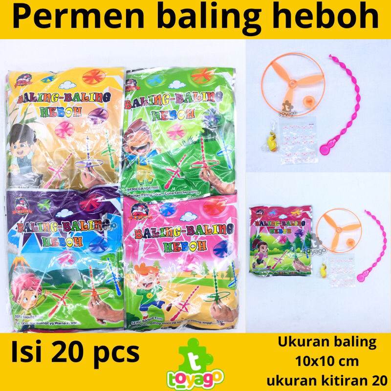 

Permen baling heboh isi 20 pcs grosir murah (permen baling baling heboh toyago toys)