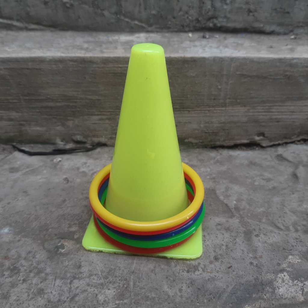 MAINAN LEMPAR GELANG KECIL / LEMPAR GELANG CONE RING RINTANGAN / MAINAN EDUKASI ANAK / LEMPAR GELANG