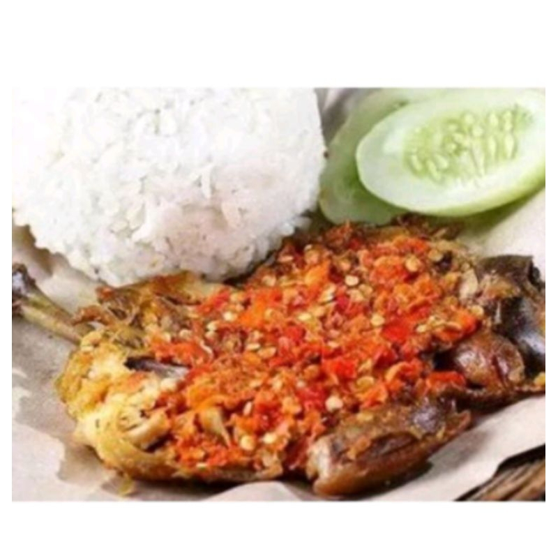 

Halal - Ayam Penyet Cabe Ijo + Nasi ala / Ayam Penyet Cabe Merah + Nasi - READY TO EAT SIAP MAKAN