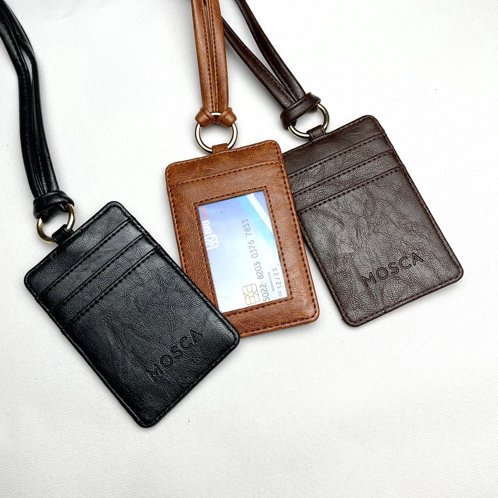 

KODE P96H CardHolder Wanita Lanyard id card Sephia by Mosca Dompet kartu