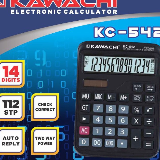 

KODE V87B Kalkulator electronic calculator KC542 KAWACHI