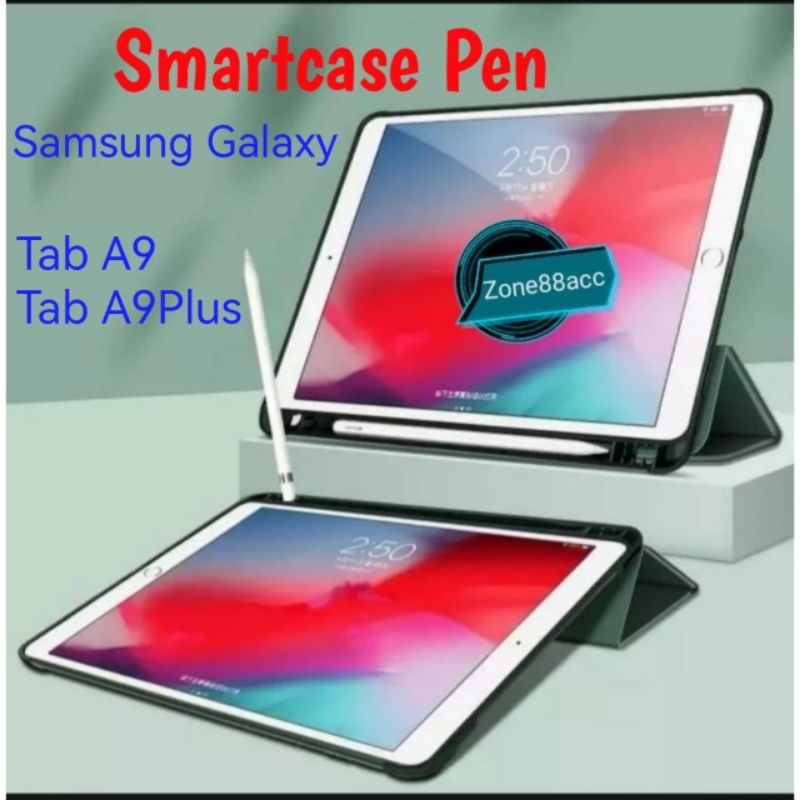 Smartcase Slot Pen Samsung tab a9/a9+ 2023  softcase samsung tab a9 plus  softcase samsung tab a9 ca