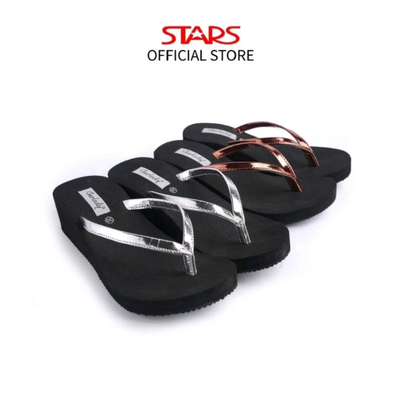 STARLADY Sandal Wanita Wedges Damara Pewter&Damara Bronze