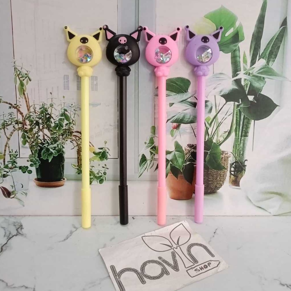 

KODE J3Y6 12pc PENA BALLPEN PEN GEL MANIK KUROMI SANRIO
