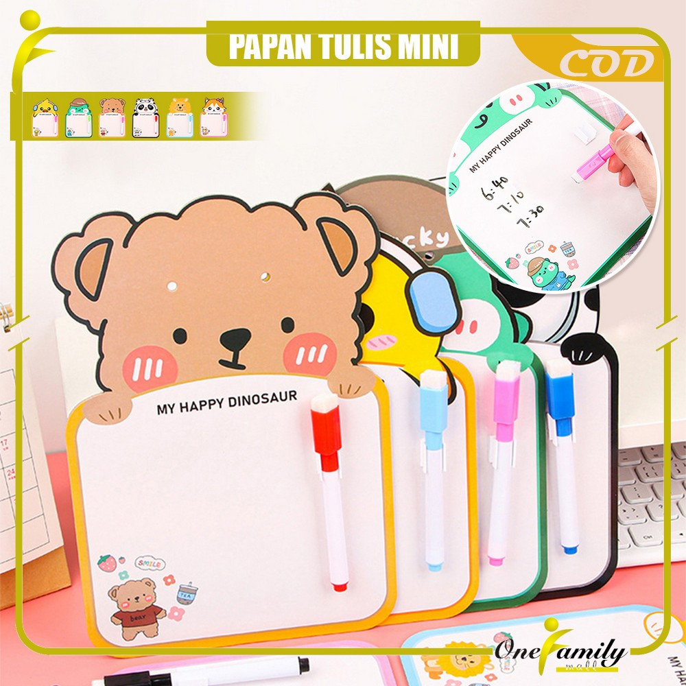 

ONE-M353 Mainan Edukasi Papan Tulis Mini Anak Karakter Lucu Free Spidol Bisa Dihapus dengan Tali Gantung / Mini Board Toy Papan Tulis Anak Karakter