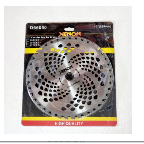 XENON D66050 MATA PISAU POTONG RUMPUT BULAT 25CM 10'' INCH MURAH BERKUALITAS