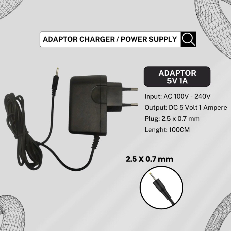 [ 100% REAL ] Adapter Adaptor Charger Casan Acer One 10 S1002-145A N15P2 N15PZ 5V 1A 2.5x0.7mm ORIGI