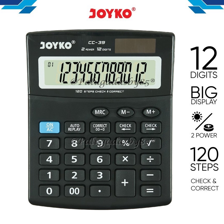 

KODE F62Y Kalkulator Joyko CC39 12 Digits Check Correct 1 Biji Calculator Joyko CC39 Joyko CC 39 CC39