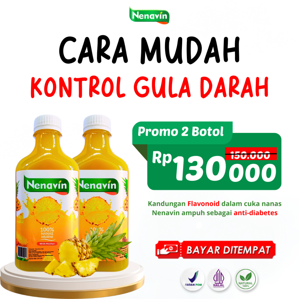 

NENAVIN PROMO 2 BOTOL - Cuka Nanas Asli 100% HALAL - Bantu Atasi Diabetes - Kontrol Gula Darah - Asam Urat - Kolestrol - Dan Merawat Kelembapan Kulit - Bisa COD