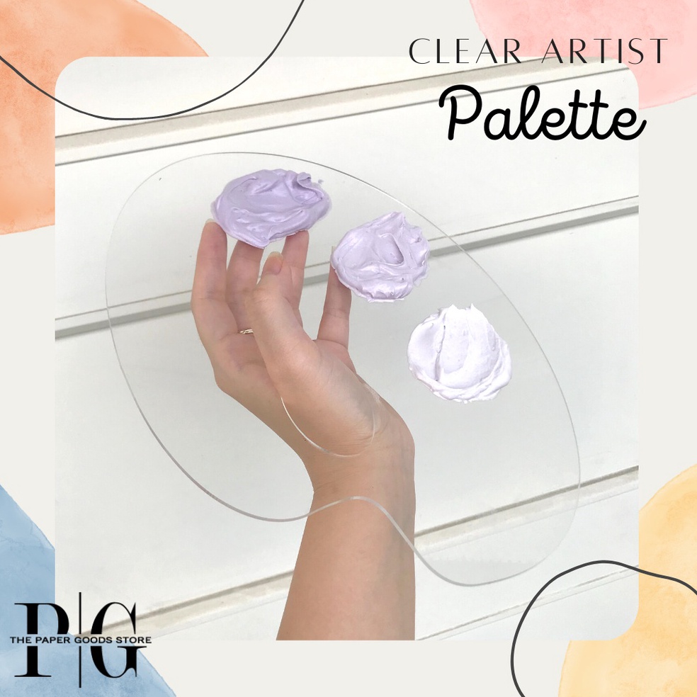 

KODE H7C Clear Artist Palette Acrylic for Cake Painting Palet Akrilik