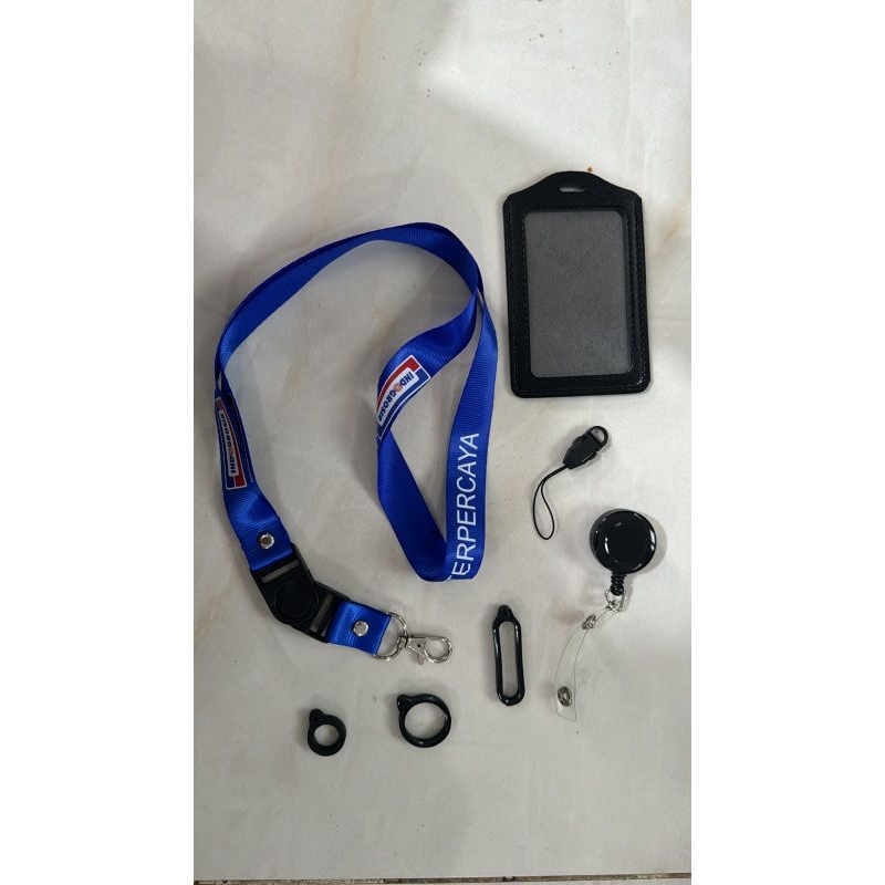 

Tali Lanyard INDOGROSIR / Lanyard BIRU Premium lanyard / gantungan kunci / gantungan id card / gantungan flashdisk / nametag hp name tag / gantungan pengait handphone 1