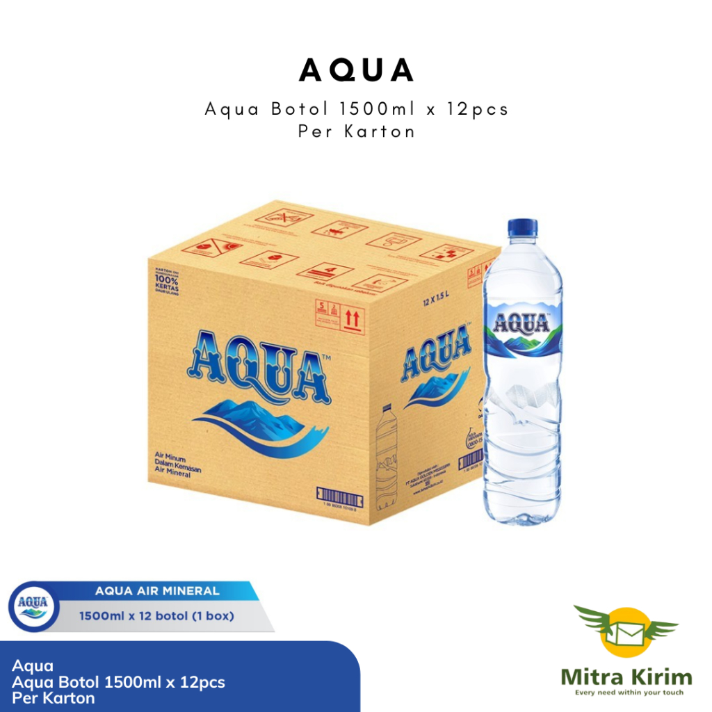 

Aqua Botol 1500ml x 12pcs - Per Karton