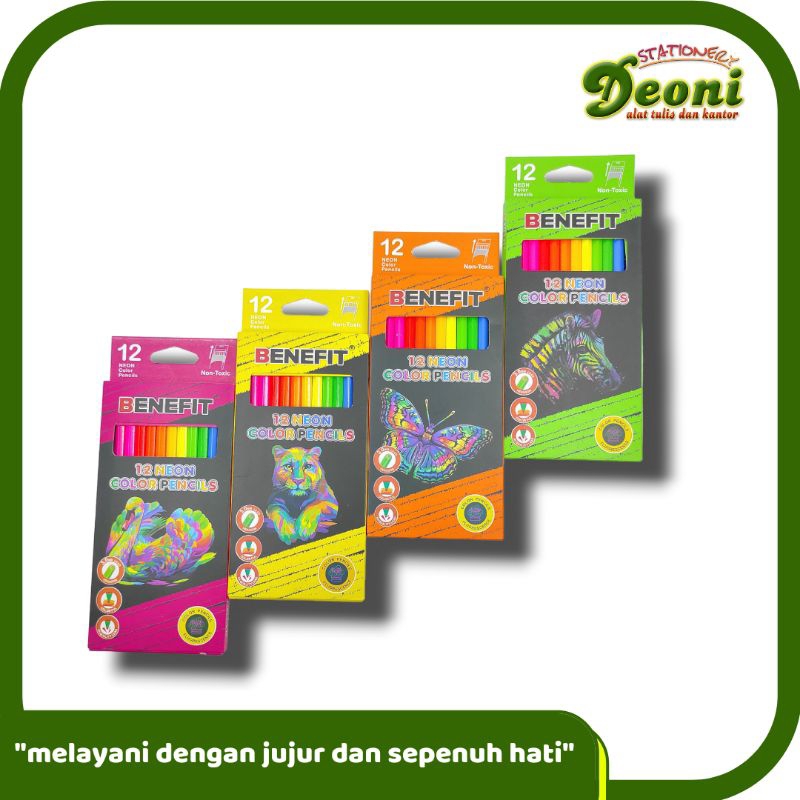 

BENEFIT Pencil 12 Warna Neon Color Pencils 2055