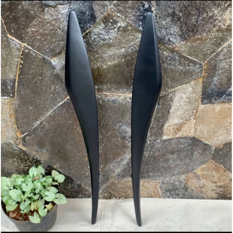 Handle Pintu Kuningan Gagang Pintu Motif Pedang 60 cm 2 pcs Black Doff