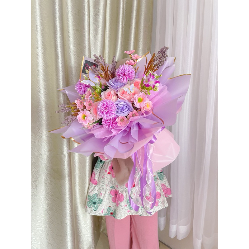 Bouquet bunga palsu/bouquet wisuda/buket bunga palsu/buket wisuda