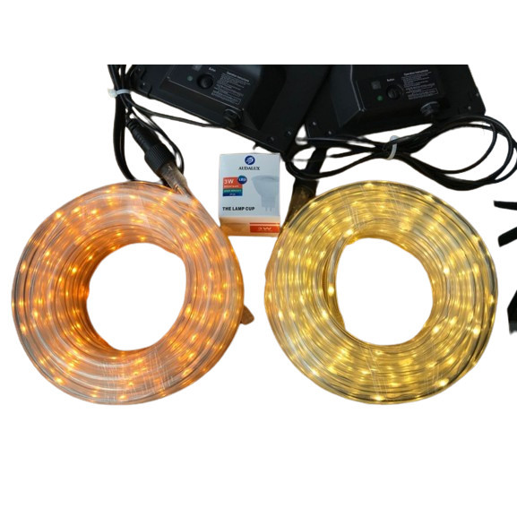 Lampu LED Strip Solar Tenaga Matahari Surya 10m 10 Meter Model Tancap Outdoor Waterproof / AD-LUX