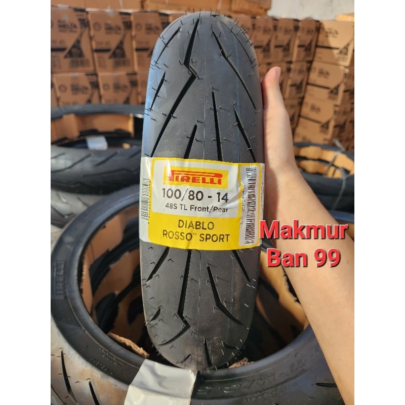 Ban Pirelli 100/80-14 Diablo Rosso Sport Tubeless