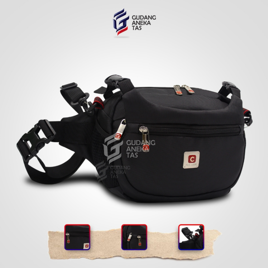 POLO CROWN Tas Selempang Rompi 3 in 1 Kerja Pria IMPORT