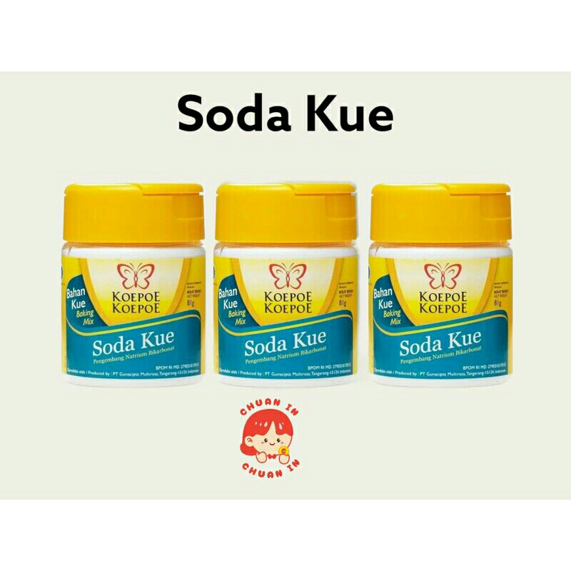 

Soda Kue Koepoe Koepoe 81 Gr / Pengembang Natrium Bikarbonat Kupu