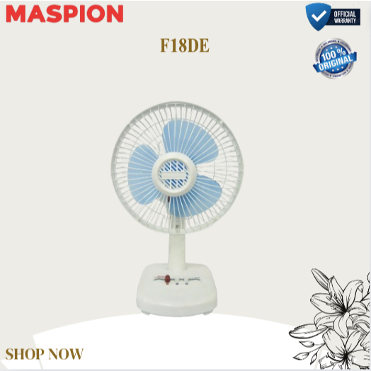 MASPION KIPAS ANGIN F18DE DESK FAN 18 DE/F 18 DE/F-18DE/F18DE/KIPAS ANGIN MEJA 7"/ORGINAL/GARANSI