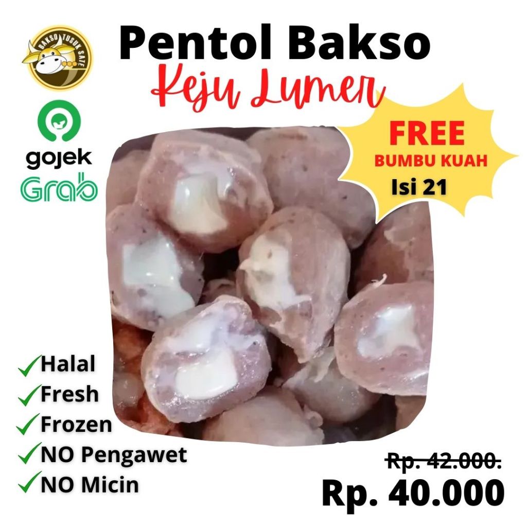 

Bakso Tusuk Sate* Keju Lumer Pentol Bakso Sapi Asli No Micin Isi 21 Free Bumbu Kuah