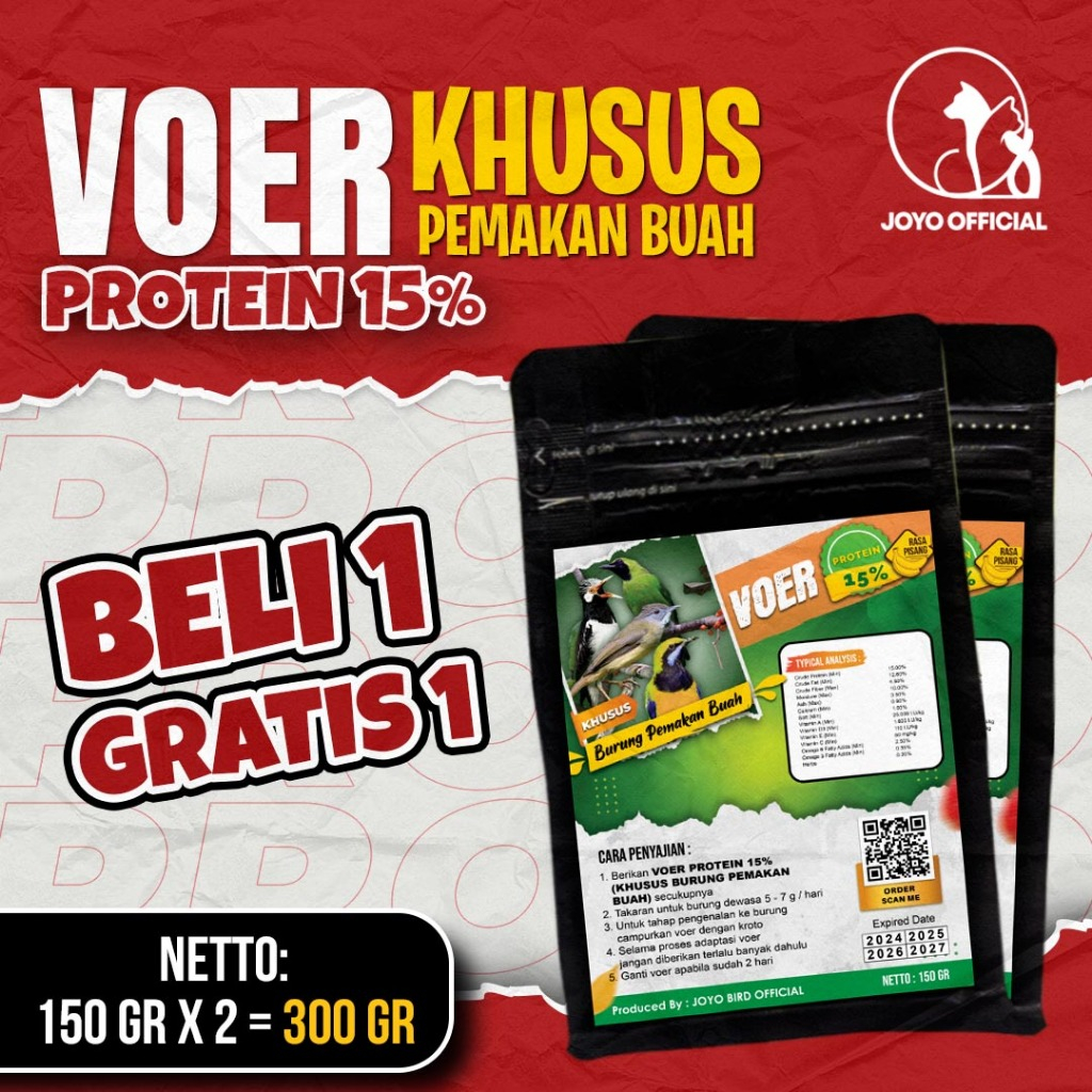 BELI 1 GRATIS 1 MAKANAN BURUNG KHUSUS PEMAKAN BUAH | VOER BURUNG PEMAKAN BUAH | VOER HARIAN | VOER N