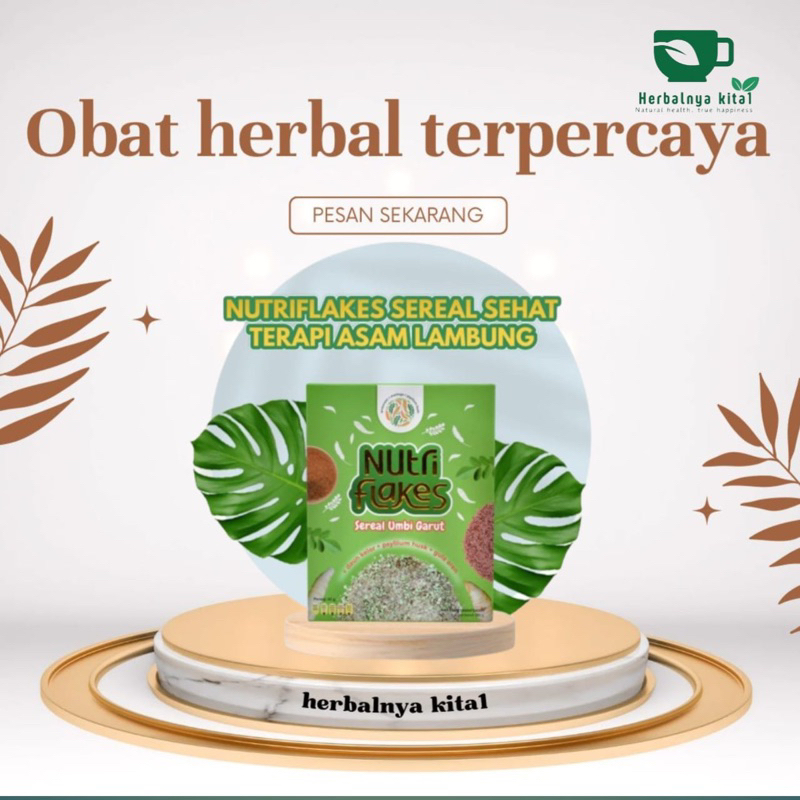 

Nutriflakes Sereal Umbi Garut Asam Lambung - Ampuh Mengatasi Asam Lambung Gerd, Maag 1 Box