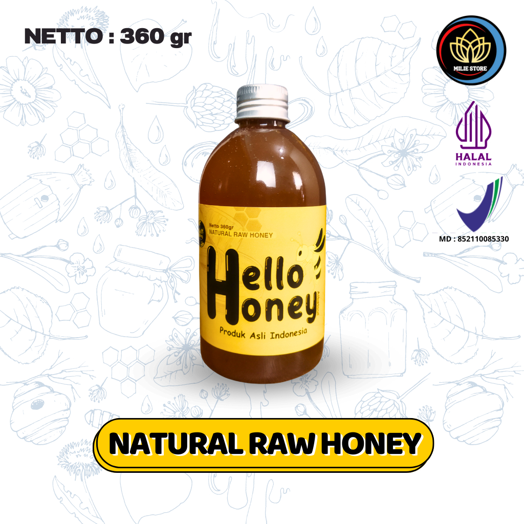 

Madu Asli Murni Hello honey 360gr Raw Honey