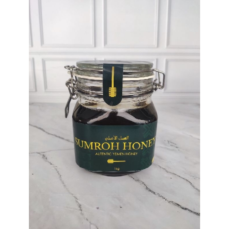 

Madu Yaman sumroh Hadramaut jar kaca 1kg .