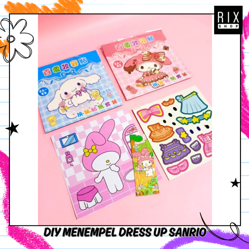 

RIX Mainan Stiker Sanrio Dress Up Tempel Wajah - Stiker Wajah Sanrio