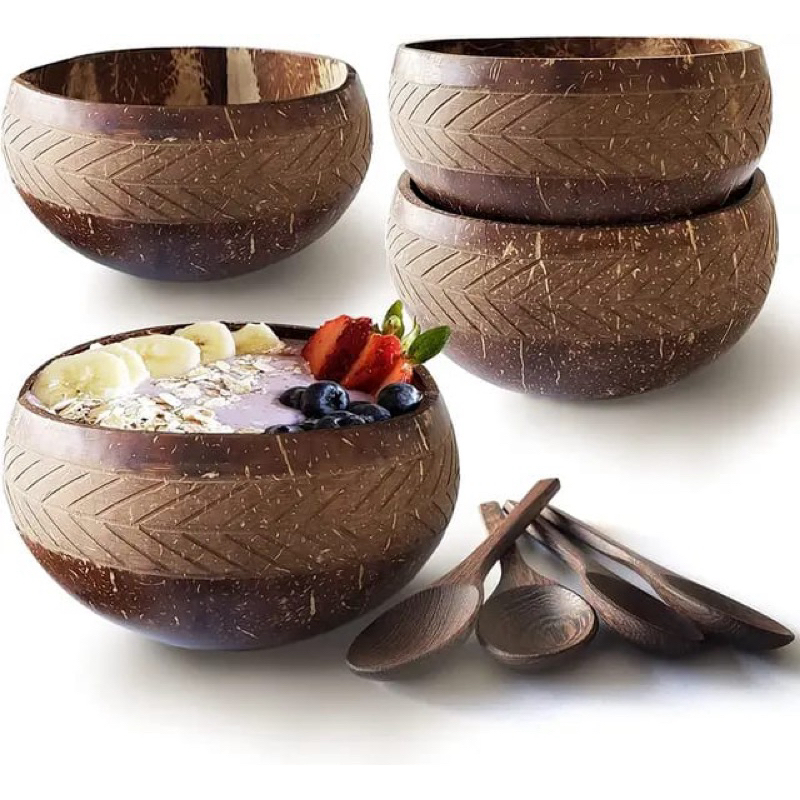 mangkok batok kelapa, mangkok unik, mangkok murah mangkok batok