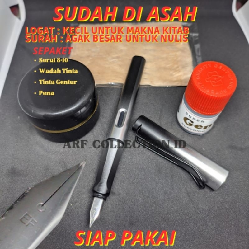 

Kalam Logat Dan Surah Siap Pakai Sudah Di Asah Sepaket Pena Pentul Cocol Pulpen Kaligrafi Fountain