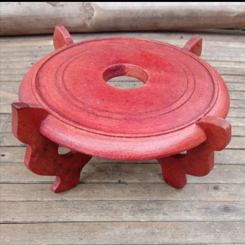 Tatakan Kayu Kaki Aquarium Bulat - Kayu Alas Aquarium Bulat Toples