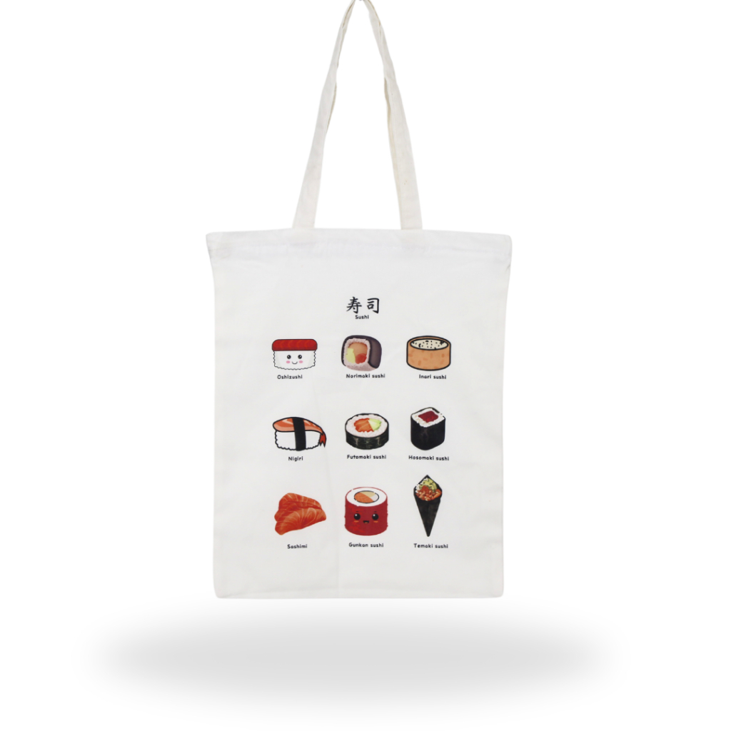 Arunika.jp Sushi Totebag Kain Japan Style Tas Kuliah Totebag Aesthetic