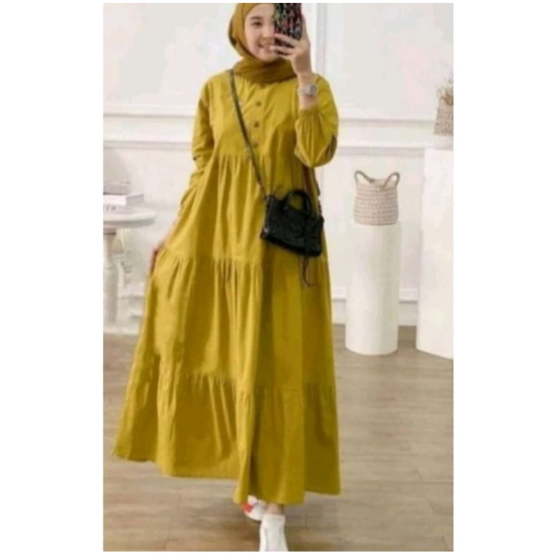 MIDI DRESS KIRANIA RAYON PREMIUM