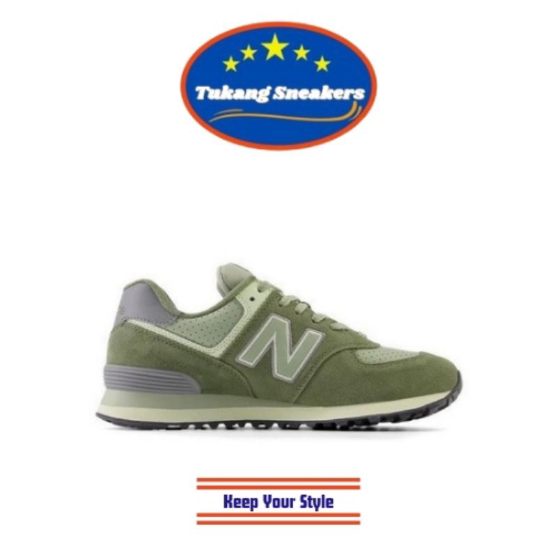 Sepatu Sneaker New Balance 574 Unisex - Hijau NEWU574OGS