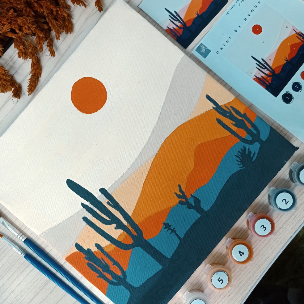 

KODE B5Z Paint by Number Kit Cactus