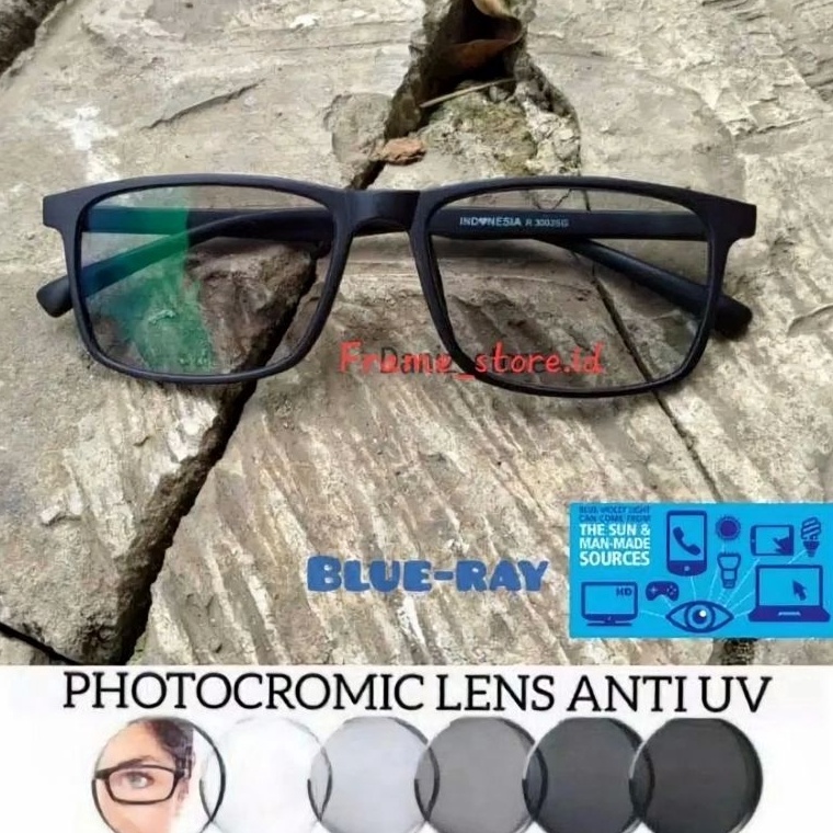 Model Baru KACAMATA PHOTOCROMIC  KACA MATA ANTI RADIASI MINUS PLUS PRIA WANITA