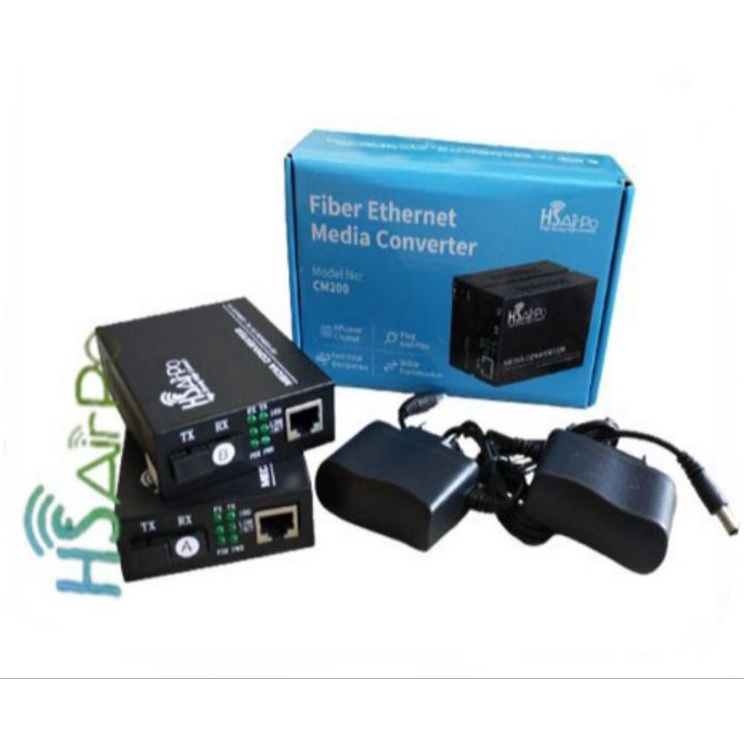 HSAirPo CM2 1 Fo 1 Lan Media Converter Fiber Optik 1Fo 1Lan HS AirPo CM2