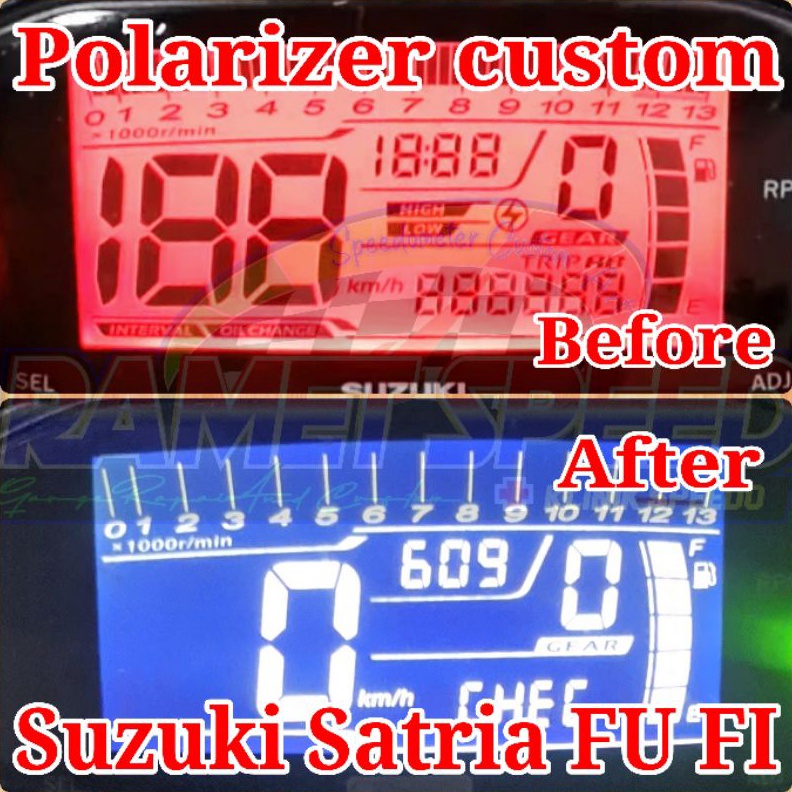 Polarizer custom speedometer Satria Fu FI Polaris speedometer satria fu fi g X8K8