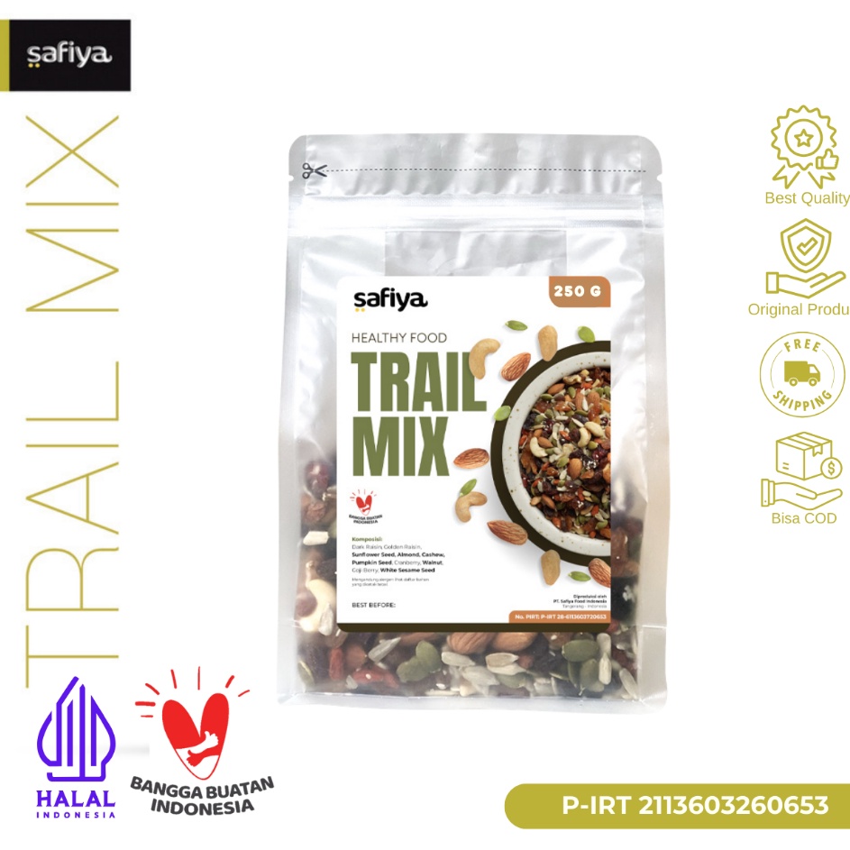 

Trail Mix Original 25 Gram Dried Fruit Seed Nut Roasted Snack Safiya