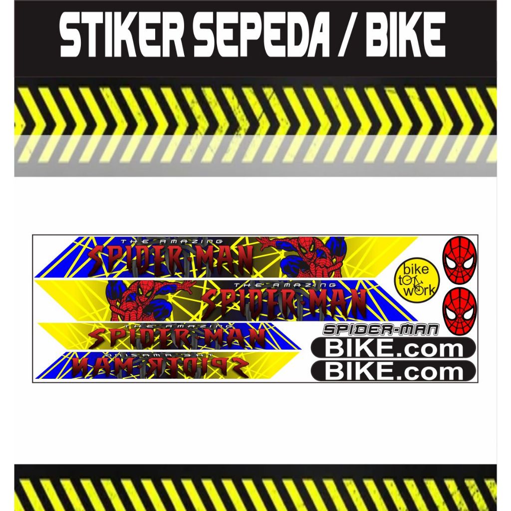 STIKER SEPEDAH / STRIPING SIDERMAN BIKE SEPEDAH VARIASI MOTIF