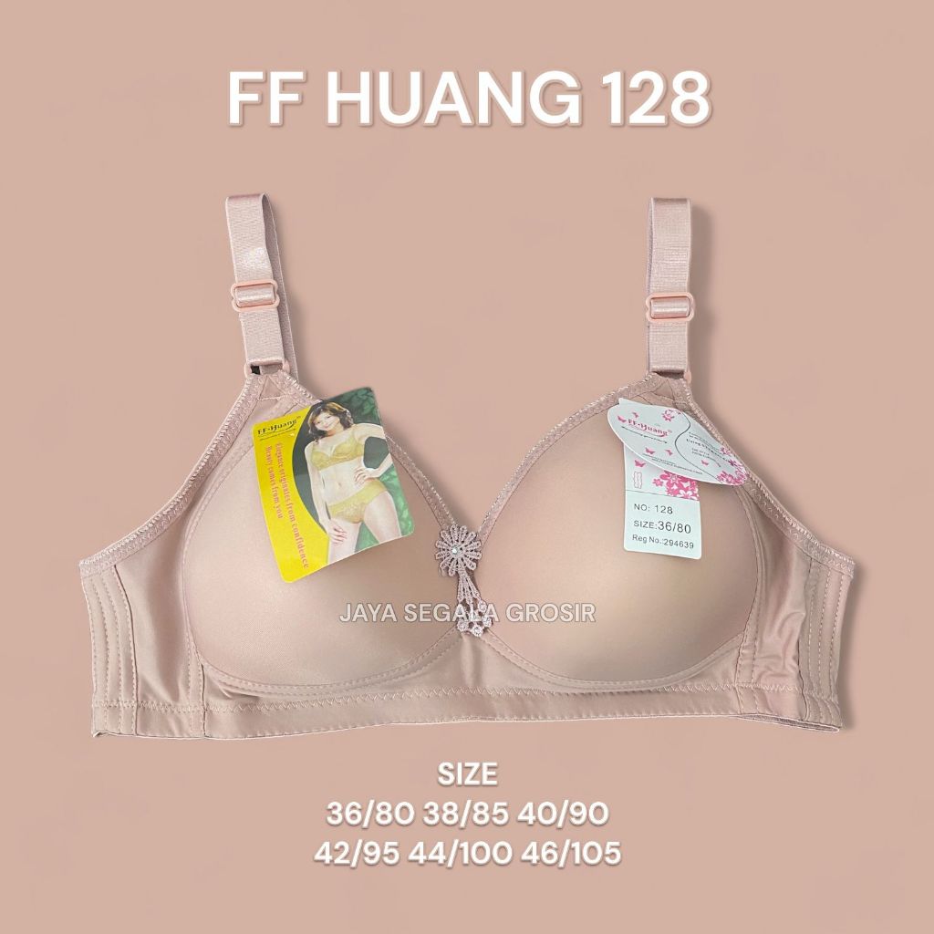 BRA FF HUANG 128 - BRA  TANPA KAWAT KAIT 3 CUP C MURAH