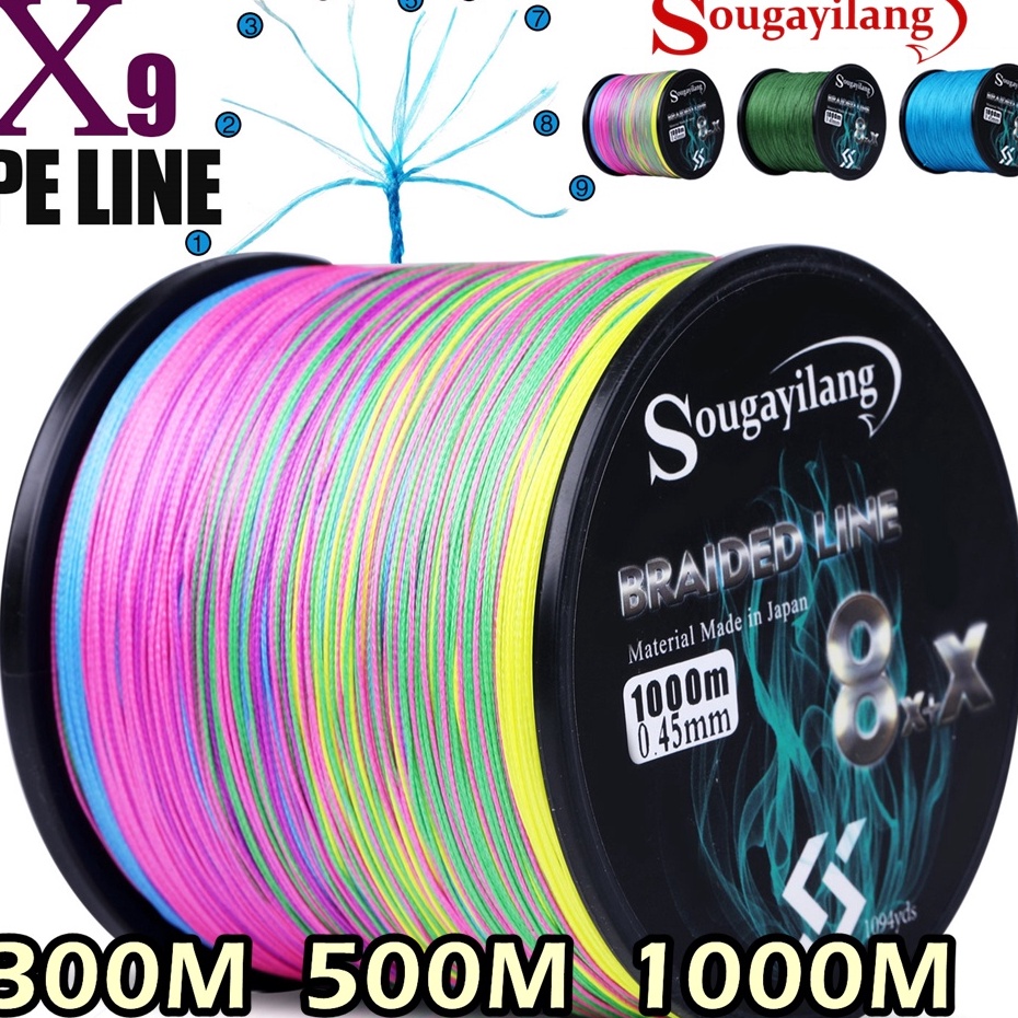 Sougayilang Senar PE X9 Untai 3M 5M X9 Kepang Tali Pancing Line Senar Pancing