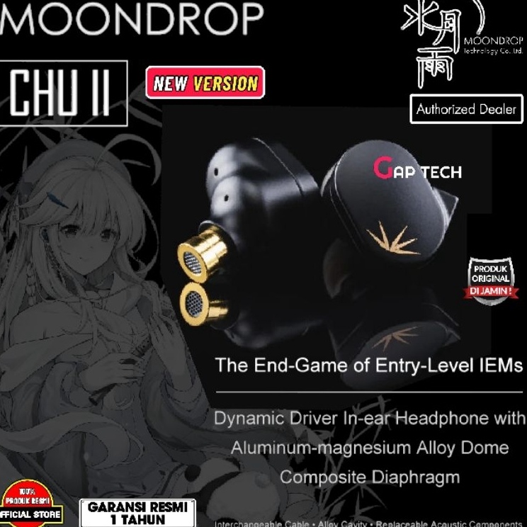 MOONDROP CHU II  CHU 2  CHU2  CHU 2 DSP  CHU II DSP Dynamic Driver InEar Monitor iem Original