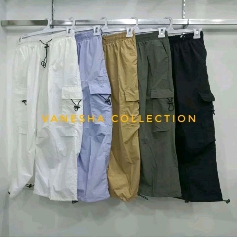 Celana Kargo Pants Tali Serut / Kulot Kargo pants Tali Serut Wanita