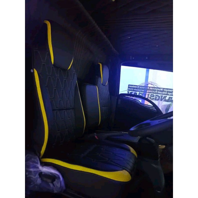 Sarung jok / Cover jok variasi untuk mobil ( Isuzu Elf Giga Nmr71 ) Model variasi motif