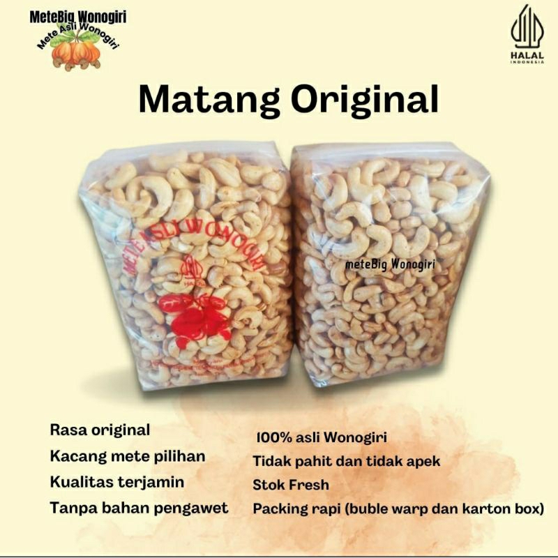 

kacang mede goreng ORIGINAL mete matang mente wonogiri